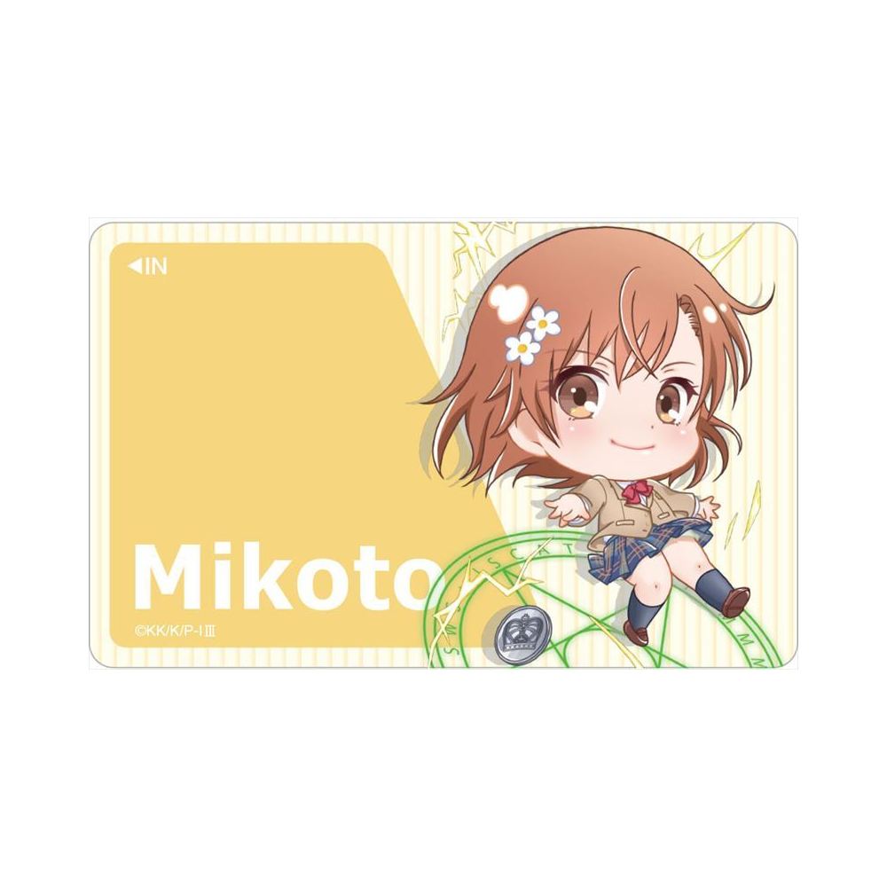 To Aru Majutsu no Index III Pop-chara IC Card Sticker Misaka