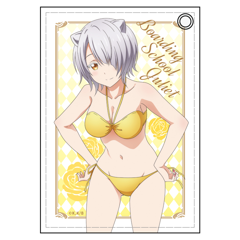 Juliet Of Boarding School Leather Pass Case Chartreux Westia Swimwear Ver 寄宿学校のジュリエット 合皮パスケース シャルトリュー ウェスティア 水着ver Anime Goods Card Phone Accessories