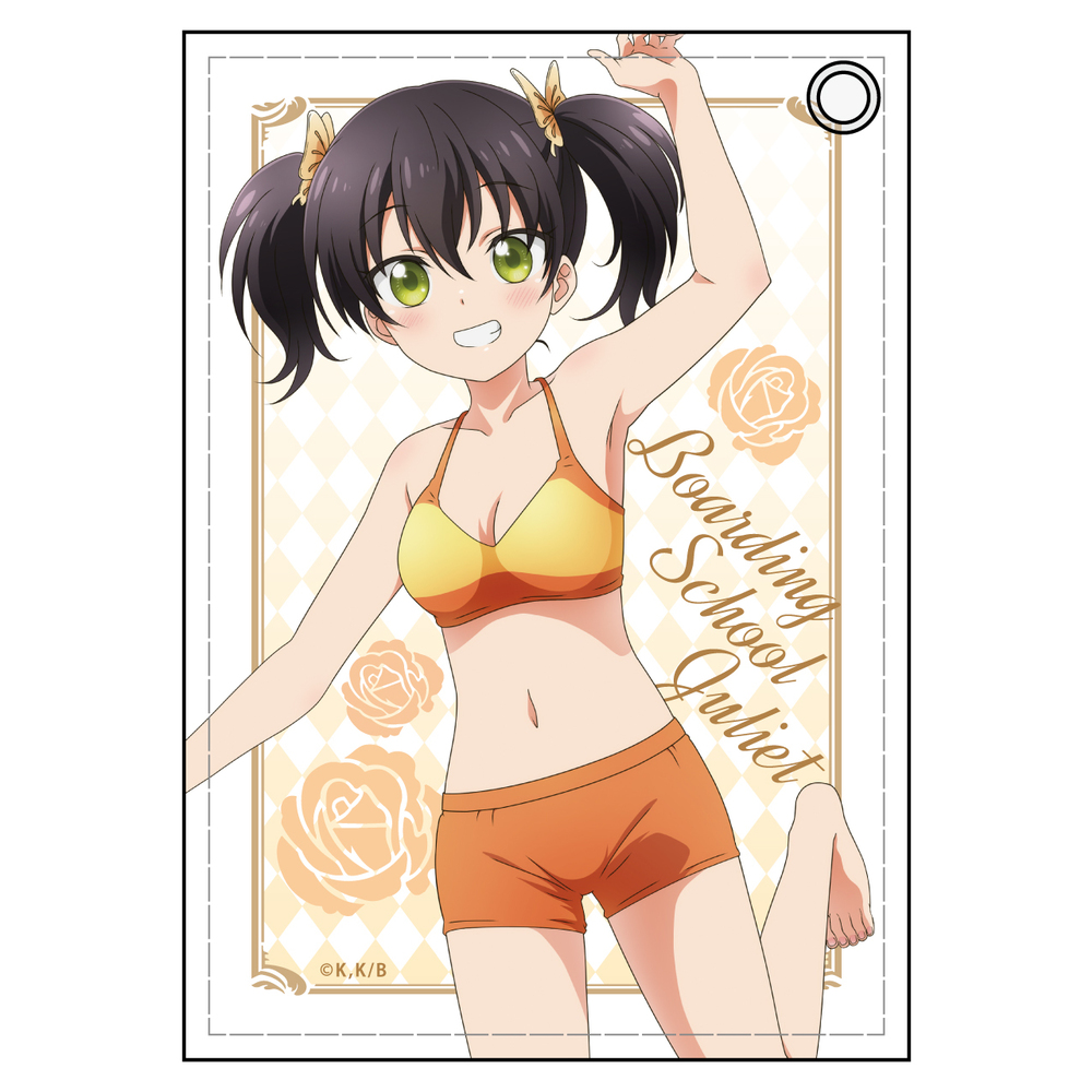 Juliet Of Boarding School Leather Pass Case Wang Kochou Swimwear Ver 寄宿学校のジュリエット 合皮パスケース 王胡蝶 水着ver Anime Goods Card Phone Accessories