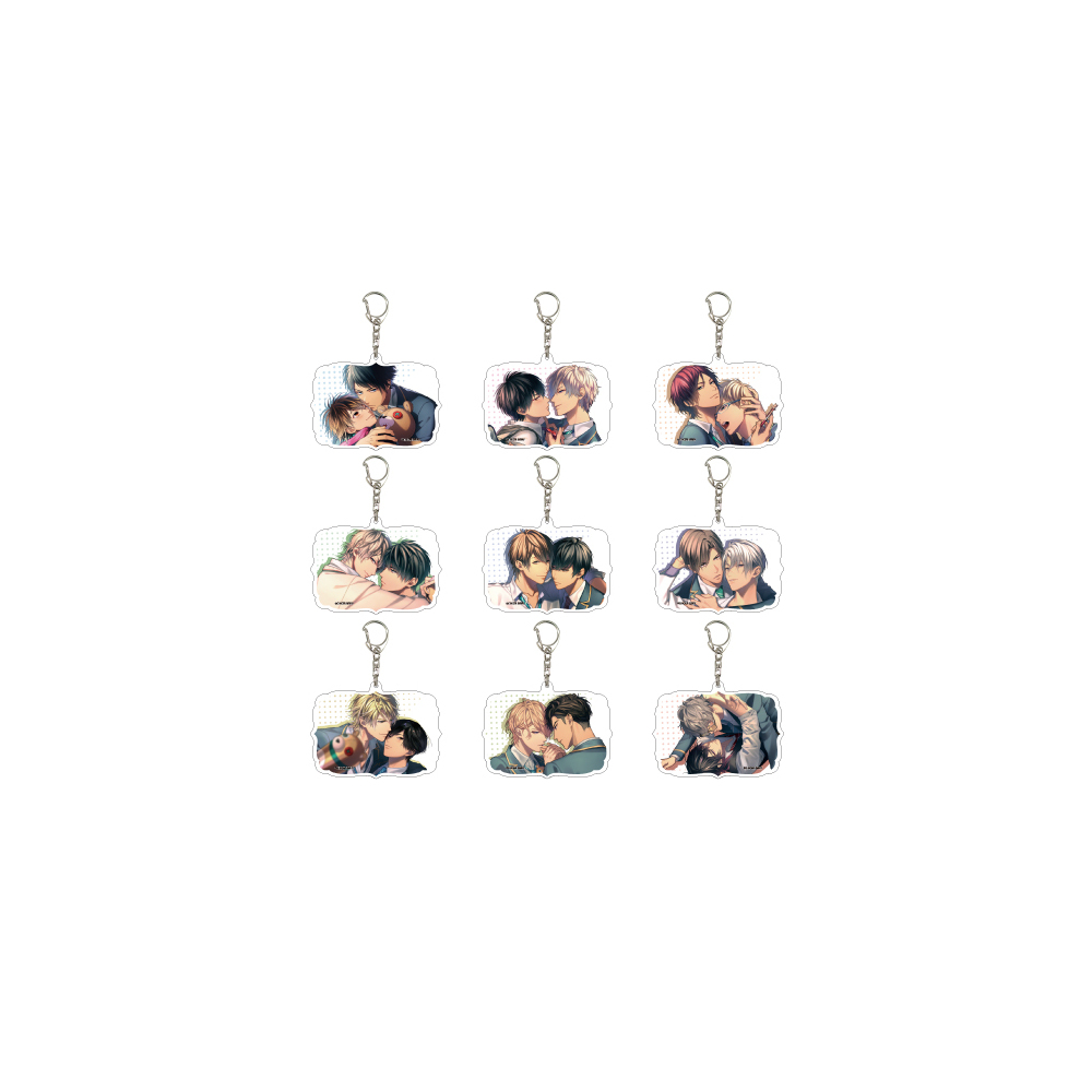 Acrylic Key Chain Danshi Koukousei Hajimete No 01 Set Of 9 Pieces アクリルキーホルダー 男子高校生 はじめての 01 Anime Goods Candy Toys Trading Figures Key Holders Straps