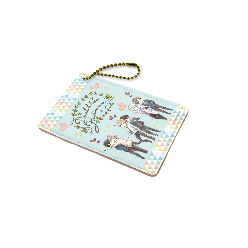 Chara Pass Case Danshi Koukousei Hajimete No 02 Light Blue Graff Art Design キャラパス 男子高校生 はじめての 02 水色 グラフアートデザイン Anime Goods Card Phone Accessories