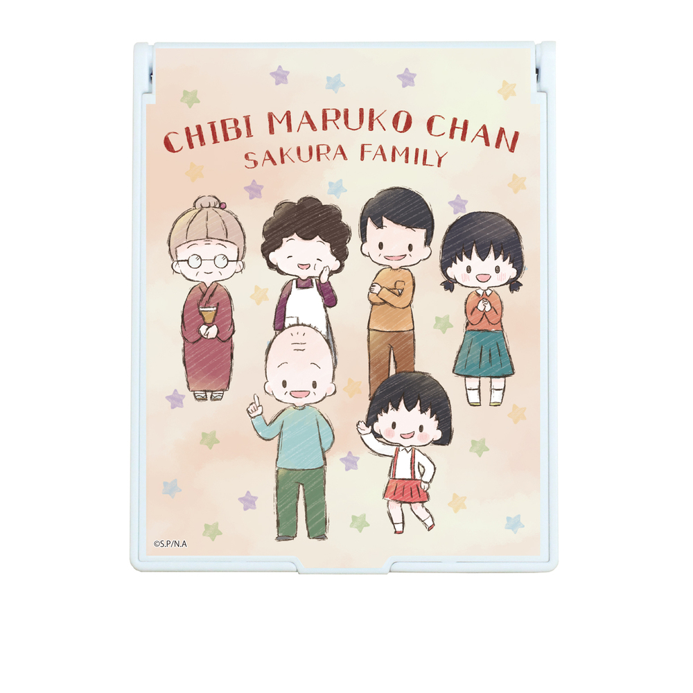 Deka Chara Mirror Chibi Maruko Chan 02 Sakura Family Graff Art Design デカキャラミラー ちびまる子ちゃん 02 Sakura Family グラフアートデザイン Anime Goods Commodity Goods Groceries