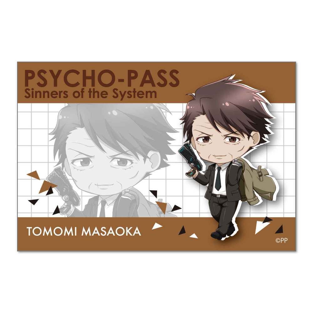 Psycho Pass Sinners Of The System Tekutoko Big Square Can Badge Masaoka Tomomi Set Of 3 Pieces Psycho Pass サイコパス Sinners Of The System てくトコbigスクエア缶バッチ 征陸智己 Anime Goods Badges