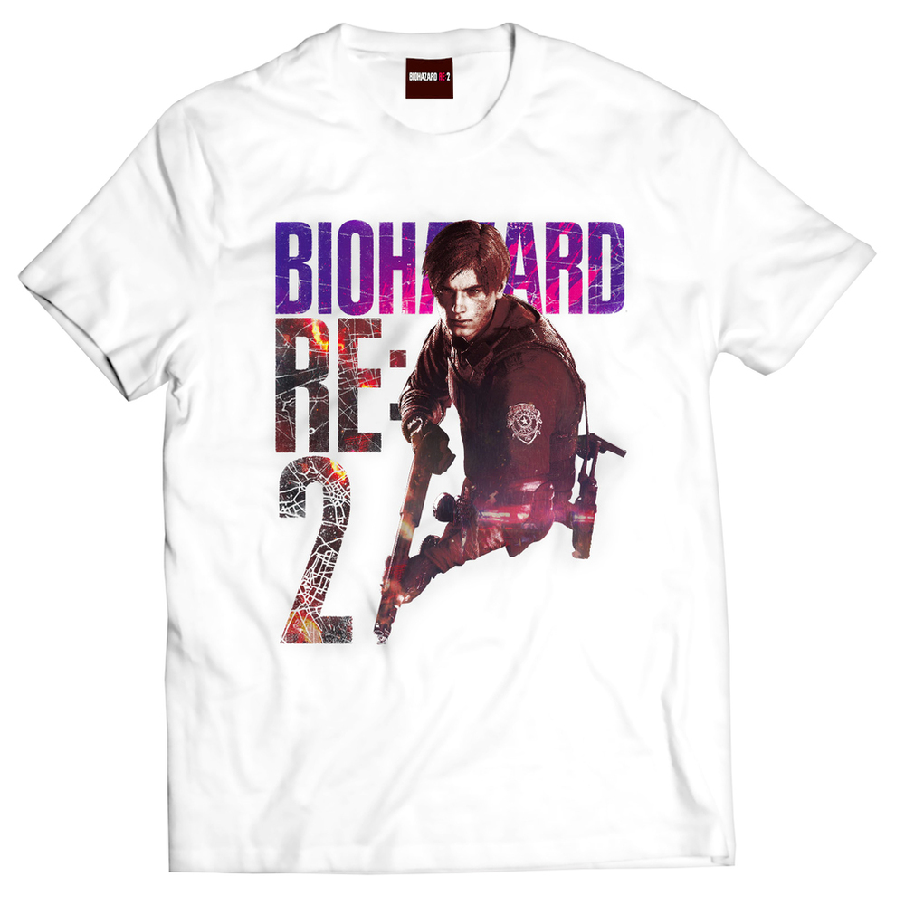 Resident Evil 2 T Shirt Leon S Kennedy White M Size バイオハザード Re 2 Tシャツ レオン S ケネディ 白 M Anime Goods Fashion Clothes