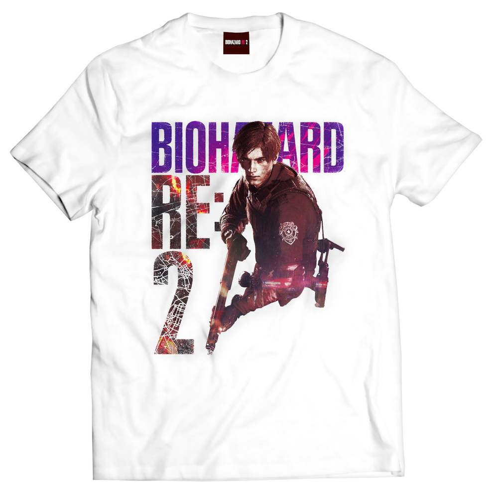 Resident Evil 2 T Shirt Leon S Kennedy White Xl Size バイオハザード Re 2 Tシャツ レオン S ケネディ 白 Xl Anime Goods Fashion Clothes