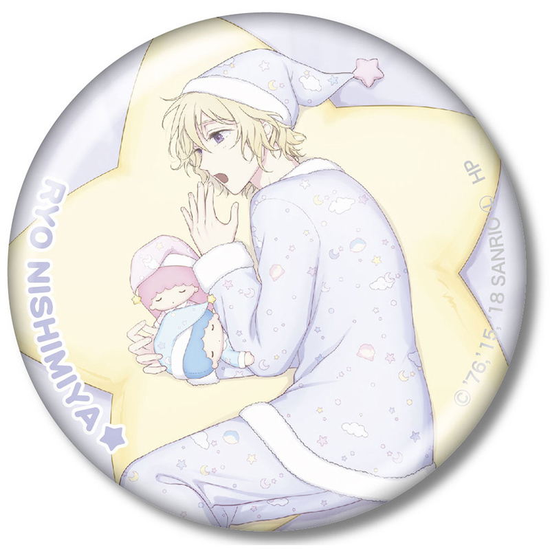 Sanrio Danshi Soine Can Badge Nishimiya Ryo Set Of 3 Pieces サンリオ男子 添い寝缶バッジ 西宮諒 Anime Goods Badges