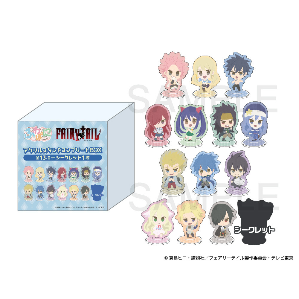 Fairy Tail Fuwaponi Series Acrylic Stand Complete Box Set Of 14 Pieces Fairy Tail ふわぽにシリーズ アクリルスタンドコンプリートbox Anime Goods Candy Toys Trading Figures Illustrations