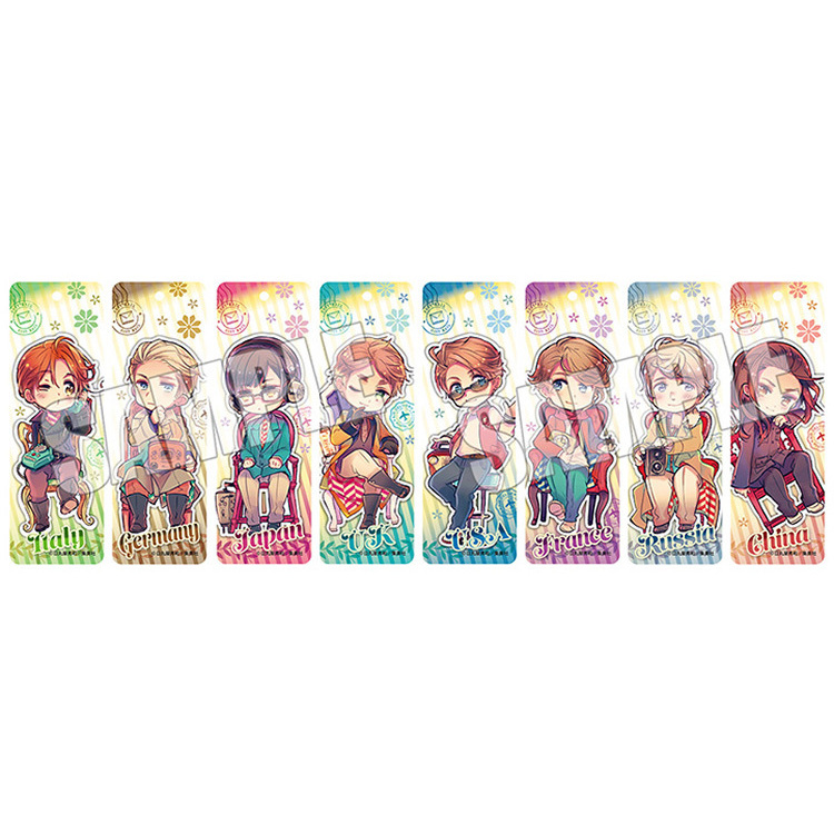 Hetalia World Stars Stick Acrylic Key Chain Collection Set Of 8 Pieces ヘタリア World Stars スティックアクリルキーホルダーコレクション Anime Goods Candy Toys Trading Figures Key Holders Straps