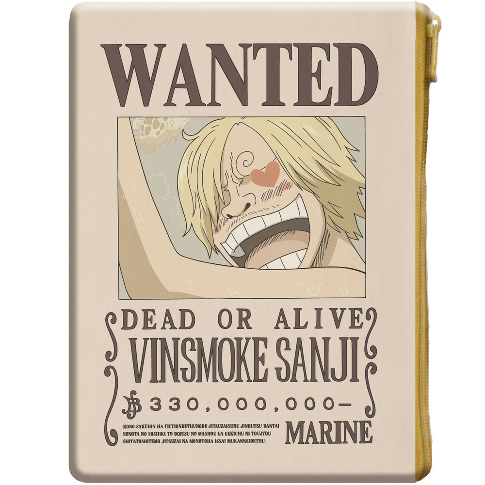 One Piece Wanted Poster Pouch Sanji ワンピース 手配書ポーチ サンジ Anime Goods Bags Accessories