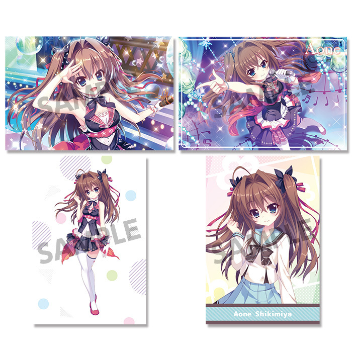 Re Stage Prism Step Postcard Set Shikimiya Aone Set Of 6 Pieces Re ステージ プリズムステップ ポストカードセット 式宮碧音 Anime Goods Illustrations