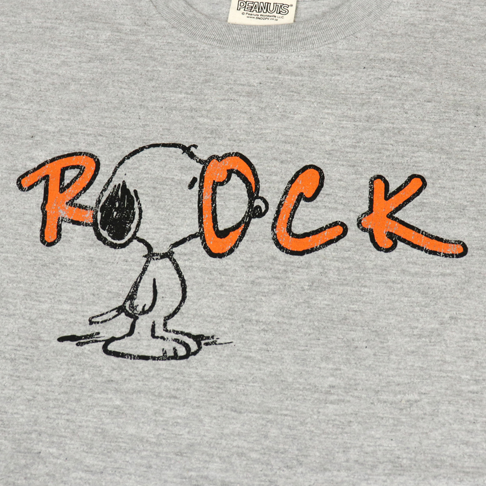 Peanuts Snoopy Rock Long T Shirt Gray L Size Peanuts スヌーピー Rock ロンt グレイ L Anime Goods Fashion Clothes