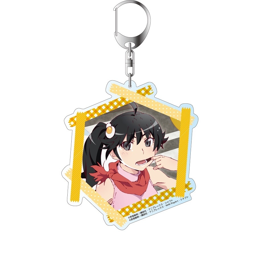 Monogatari Series Pukupuku Acrylic Key Chain Araragi Karen Takamaru Joshiryoku Set Of 2 Pieces 物語シリーズ ぷくぷく アクリルキーホルダー 阿良々木火憐 高まる女子力 Anime Goods Key Holders Straps