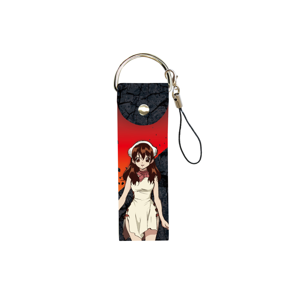 Big Leather Strap Dr Stone 03 Ogawa Yuzuriha ビッグレザーストラップ Dr Stone 03 小川杠 Anime Goods Key Holders Straps