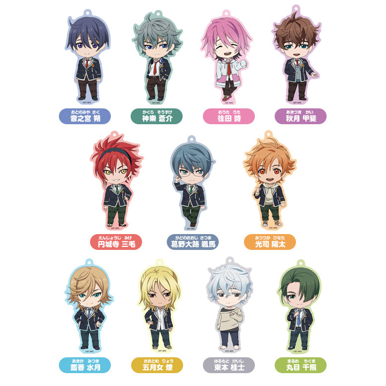 Nendoroid Plus Actors Songs Connection Trading Acrylic Key Chain Set Of 11 Pieces ねんどろいどぷらす Actors Songs Connection トレーディングアクリルキーチェーン Anime Goods Candy Toys Trading Figures Key Holders