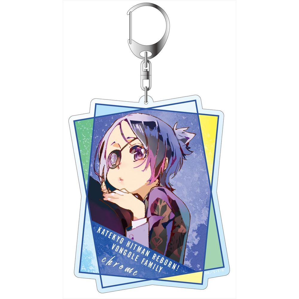 Reborn Pale Tone Series Deka Key Chain Chrome Dokuro 家庭教師ヒットマンreborn Pale Tone Series デカキーホルダー クローム髑髏 Anime Goods Key Holders Straps