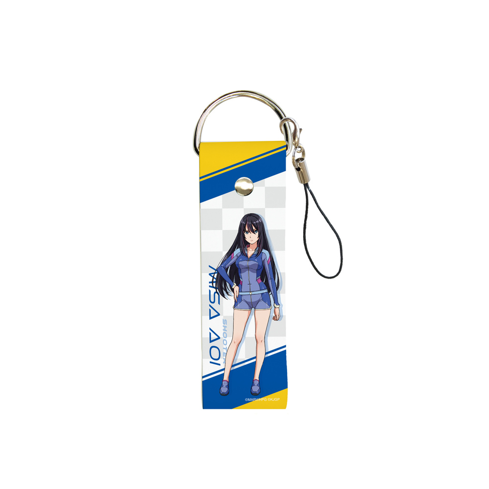 Big Leather Strap Kandagawa Jet Girls 01 Namiki Rin Aoi Misa ビッグレザーストラップ 神田川jet Girls 01 波黄凛 蒼井ミサ Anime Goods Key Holders Straps