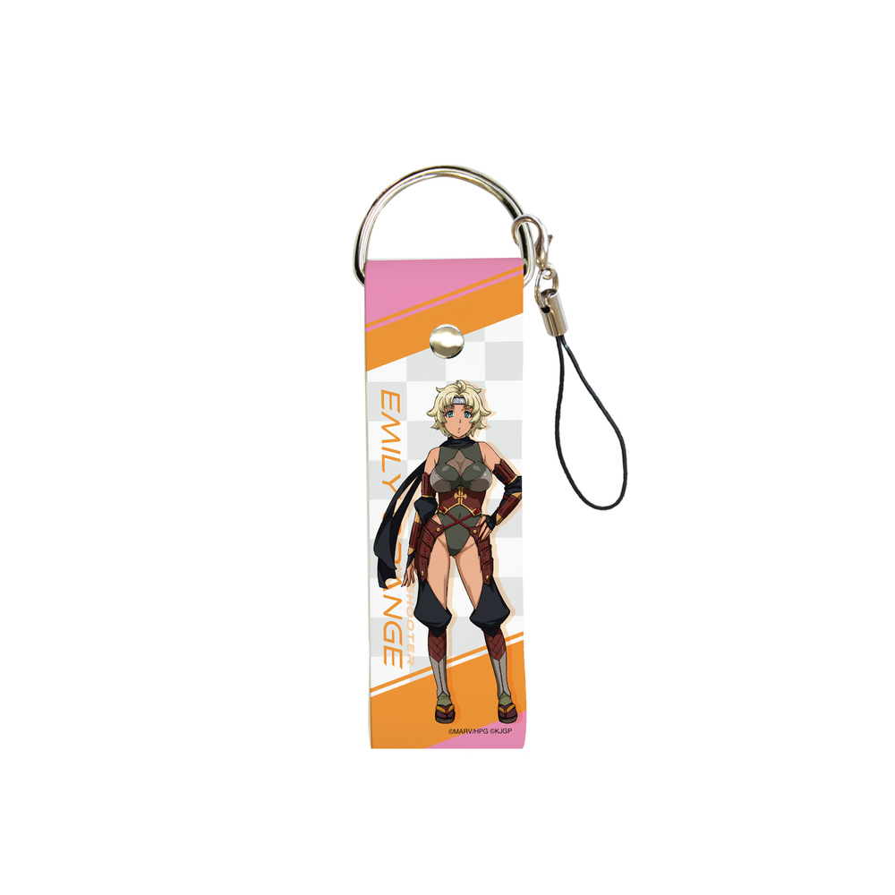 Big Leather Strap Kandagawa Jet Girls 04 Jennifer Peach Emily Orange ビッグレザーストラップ 神田川jet Girls 04 ジェニファー ピーチ エミリー オレンジ Anime Goods Key Holders Straps