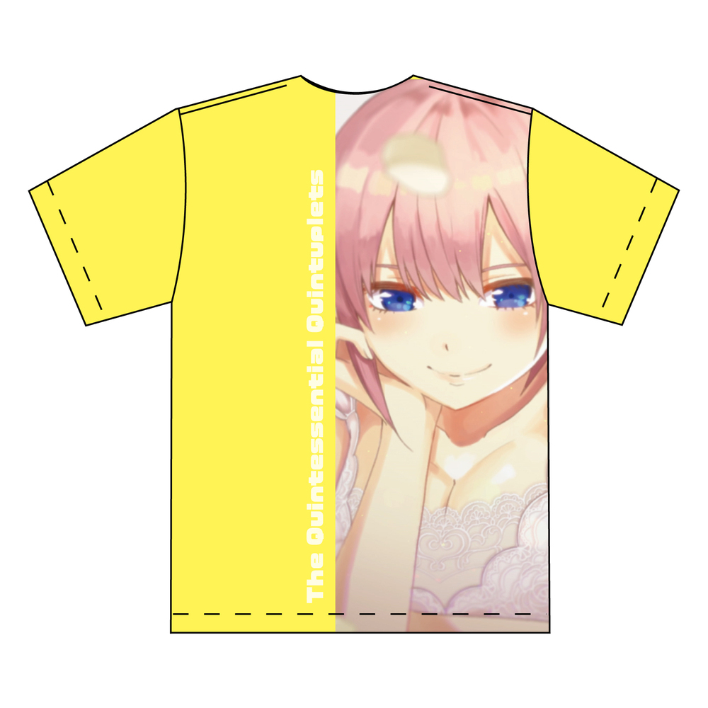 The Quintessential Quintuplets Full Graphic T Shirt Nakano Ichika L Size 五等分の花嫁 フルグラフィックtシャツ 中野一花 Lサイズ Anime Goods Fashion Clothes