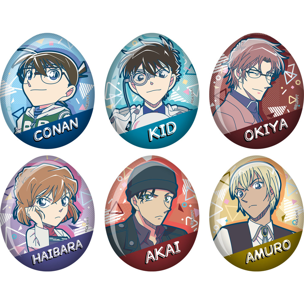 Detective Conan 90's Series Egg Can Badge (SET OF 6 PIECES) | 名探偵コナン 90 ...