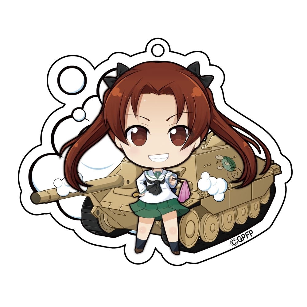 Girls Und Panzer Das Finale Acrylic Key Chain Kadotani Anzu ガールズ パンツァー 最終章 アクリルキーホルダー 角谷杏 Anime Goods Key Holders Straps