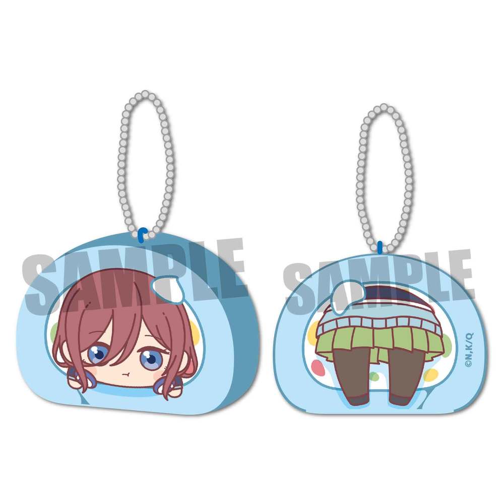 The Quintessential Quintuplets Makarete Mascot Swiss Roll Ver Nakano Miku 五等分の花嫁 まかれてますこっと ロールケーキver 中野三玖 Anime Goods Key Holders Straps
