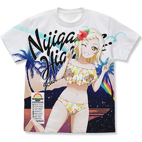 Love Live Nijigasaki High School School Idol Club Ai Miyashit Full Graphic T Shirt Swimsuit Ver ラブライブ 虹ヶ咲学園スクールアイドル同好会 宮下 愛 フルグラフィックtシャツ 水着ver Cospa T Shirt Sweat