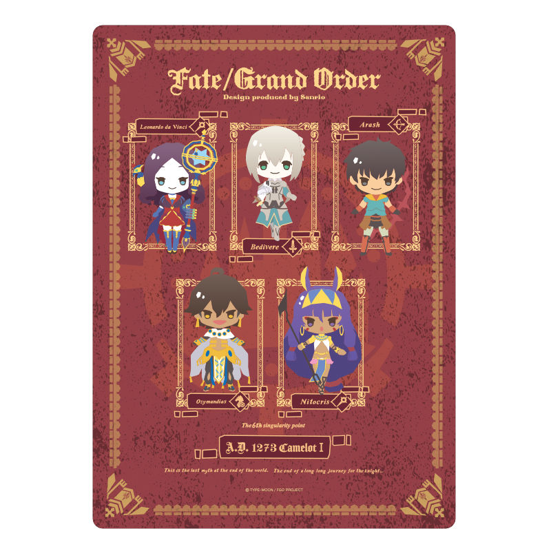 Fate Grand Order Design Produced By Sanrio Sheet Camelot A Set Of 10 Pieces Fate Grand Order Design Produced By Sanrio 下敷き キャメロットa Anime Goods Stationery Stationary