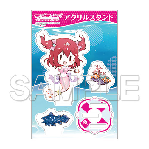 Love Live Sunshine School Idol Diary Acrylic Stand 9 Mermaids Kurosawa Ruby ラブライブ サンシャイン School Idol Diary アクリルスタンド 9 Mermaids 黒澤ルビィ Anime Goods Illustrations