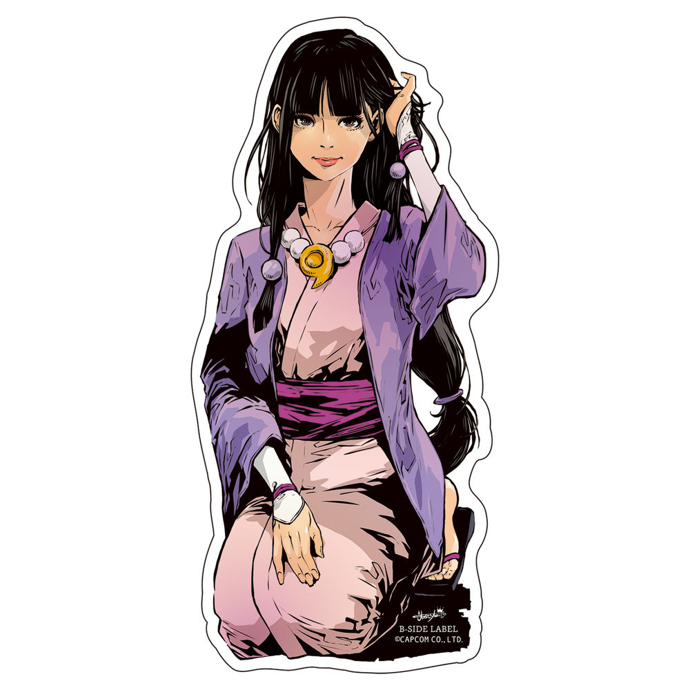 Capcom X B Side Label Sticker Capcom Girl Mayoi Capcom B Side Label ステッカー Capcomガール 真宵 Anime Goods Stationery Stationary