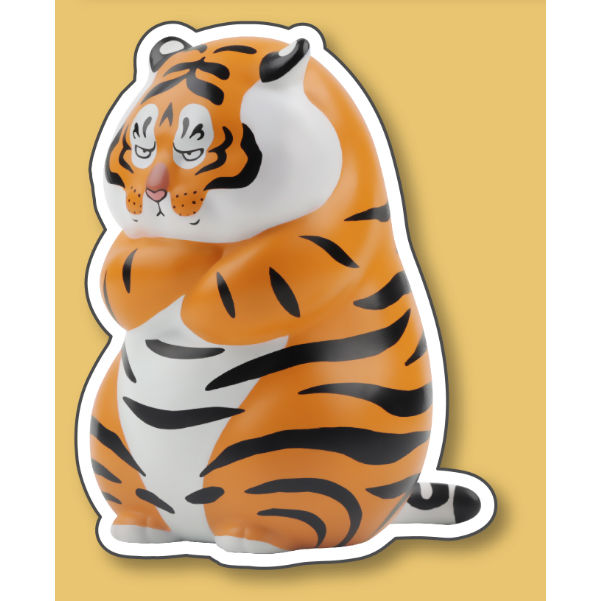 Kongzoo Chubby Tiger Series Set Of 8 Pieces 空想造物 デブトラシリーズ Anime Goods Candy Toys Trading Figures