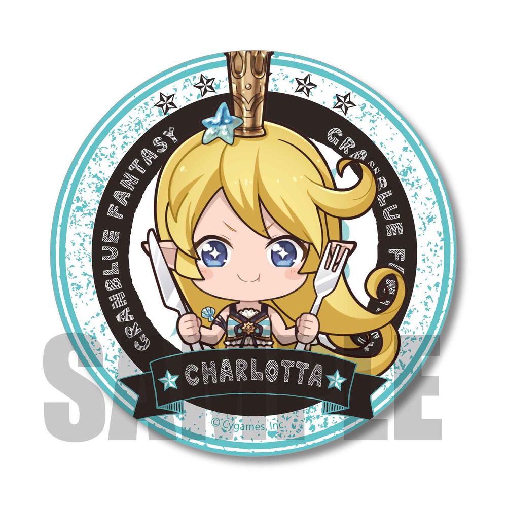 Granblue Fantasy Gochi Chara Can Badge Charlotta Nettou Manatsu No Food Fight グランブルーファンタジー ごちきゃら缶バッジ シャルロッテ 熱闘 真夏のフードファイト Anime Goods Badges