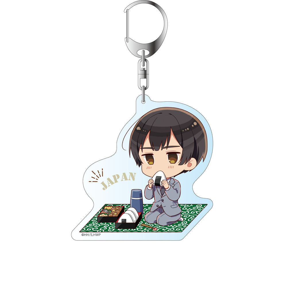 Hetalia World Stars Original Illustration Acrylic Key Chain Japan ヘタリア World Stars 描き起こしアクリルキーホルダー 日本 Anime Goods Key Holders Straps