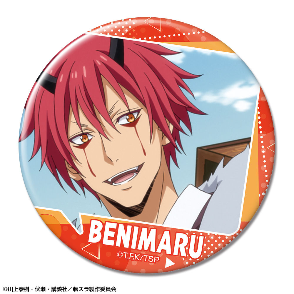 That Time I Got Reincarnated As A Slime Can Badge Design 03 Benimaru 転生したらスライムだった件 缶バッジ デザイン03 ベニマル Anime Goods Badges