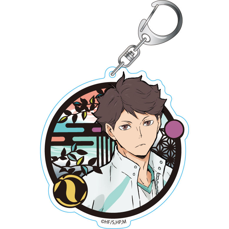 Haikyu To The Top Kirie Series Acrylic Key Chain Oikawa Toru ハイキュー To The Top 切り絵シリーズ アクリルキーホルダー 及川徹 Anime Goods Key Holders Straps