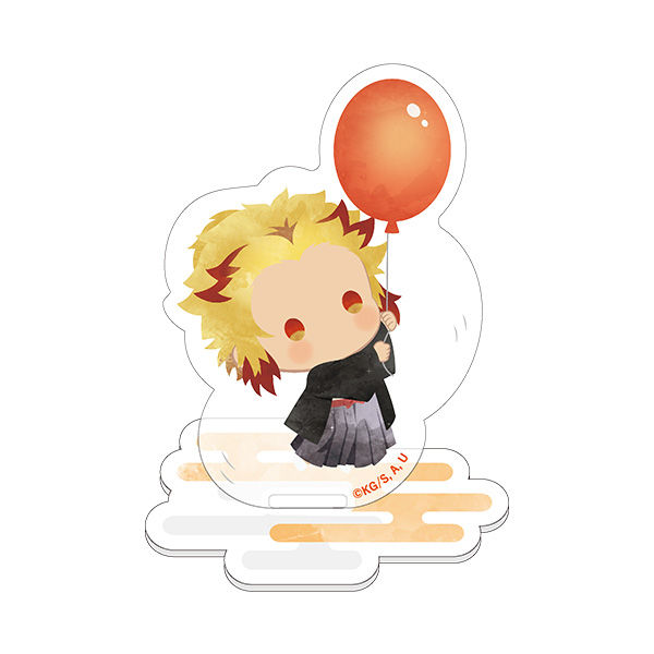 Demon Slayer Kimetsu No Yaiba Yurafuwa Acrylic Mascot Balloon Ver Rengoku Senjuro 鬼滅の刃 ゆらふわアクリルマスコット バルーンver 煉獄千寿郎 Anime Goods Key Holders Straps