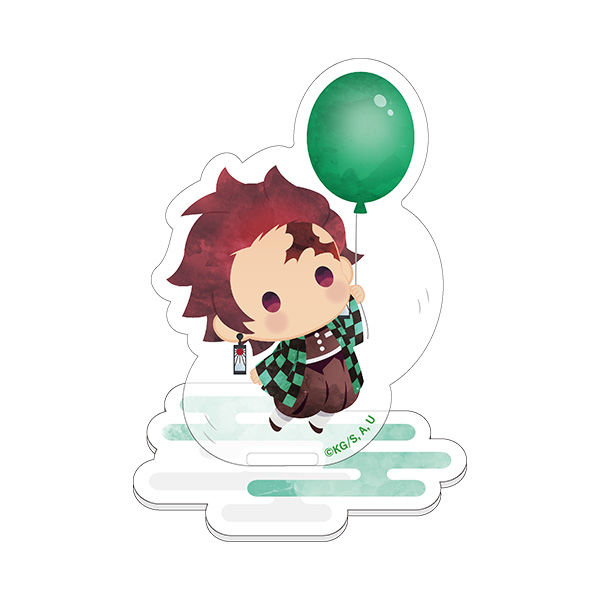 Demon Slayer Kimetsu No Yaiba Yurafuwa Acrylic Mascot Balloon Ver Kamado Tanjiro 鬼滅の刃 ゆらふわアクリルマスコット バルーンver 竈門炭治郎 Anime Goods Key Holders Straps