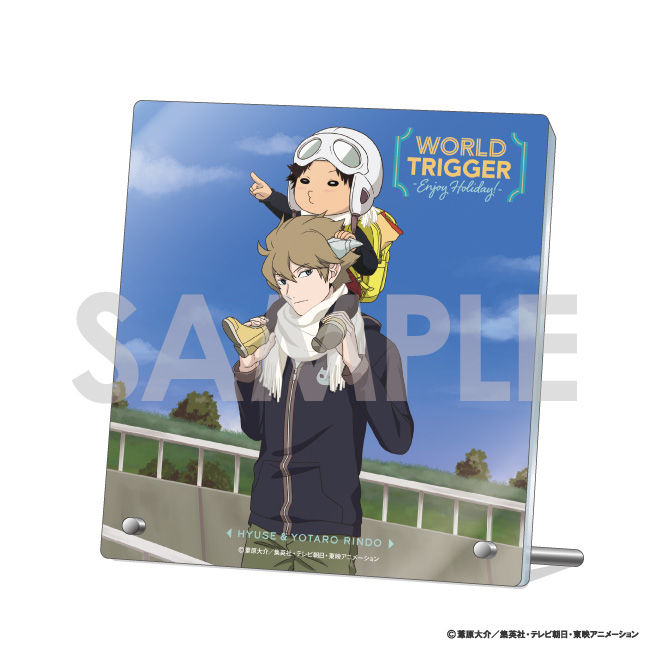 World Trigger Acrylic Plate Enjoy Holiday 2 Hyuse Rindo Yotaro ワールドトリガー アクリルプレート Enjoy Holiday 2 ヒュース 林藤陽太郎 Anime Goods Commodity Goods Groceries