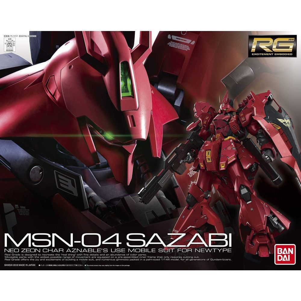 1 144 Rg Msn 04 Sazabi 1 144 Rg Msn 04 サザビー Figures Model Kits Kuji Figures