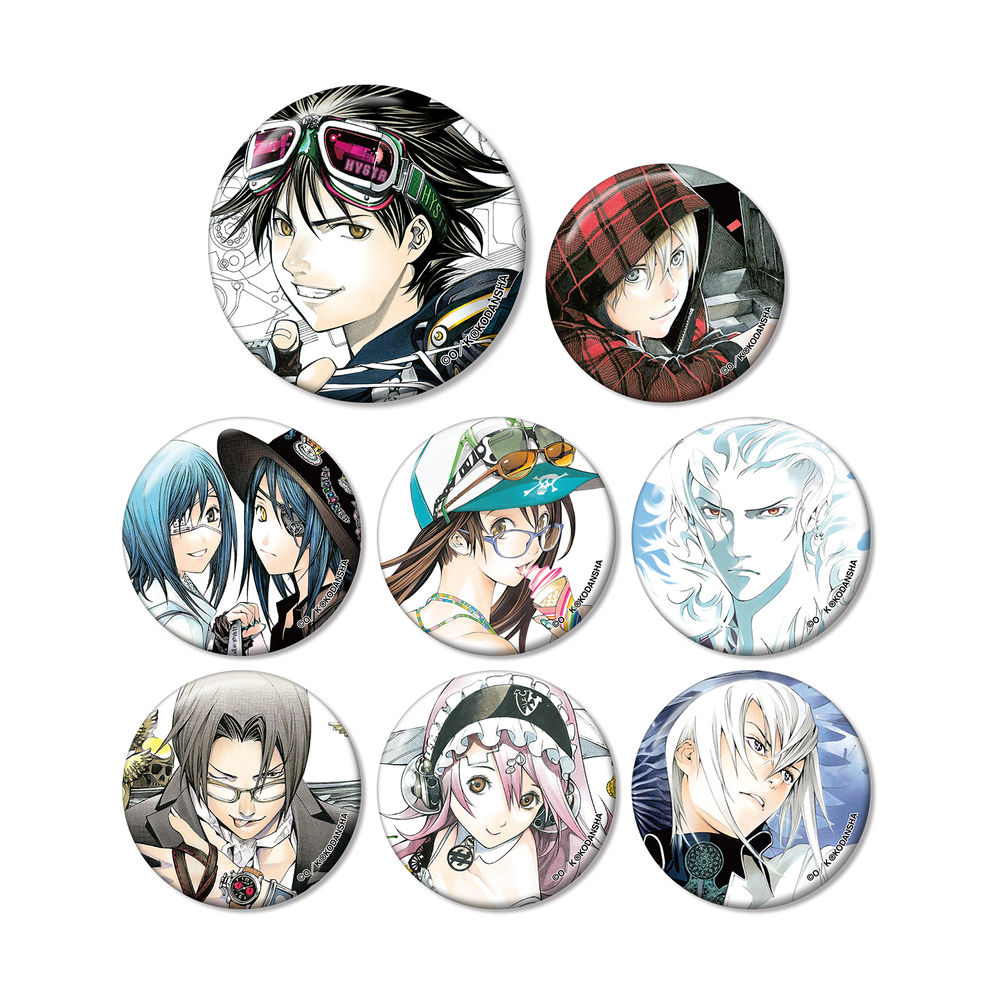 Air Gear Trading Cover Illustration Can Badge Set Of 8 Pieces エア ギア トレーディング表紙イラスト缶バッジ Anime Goods Badges