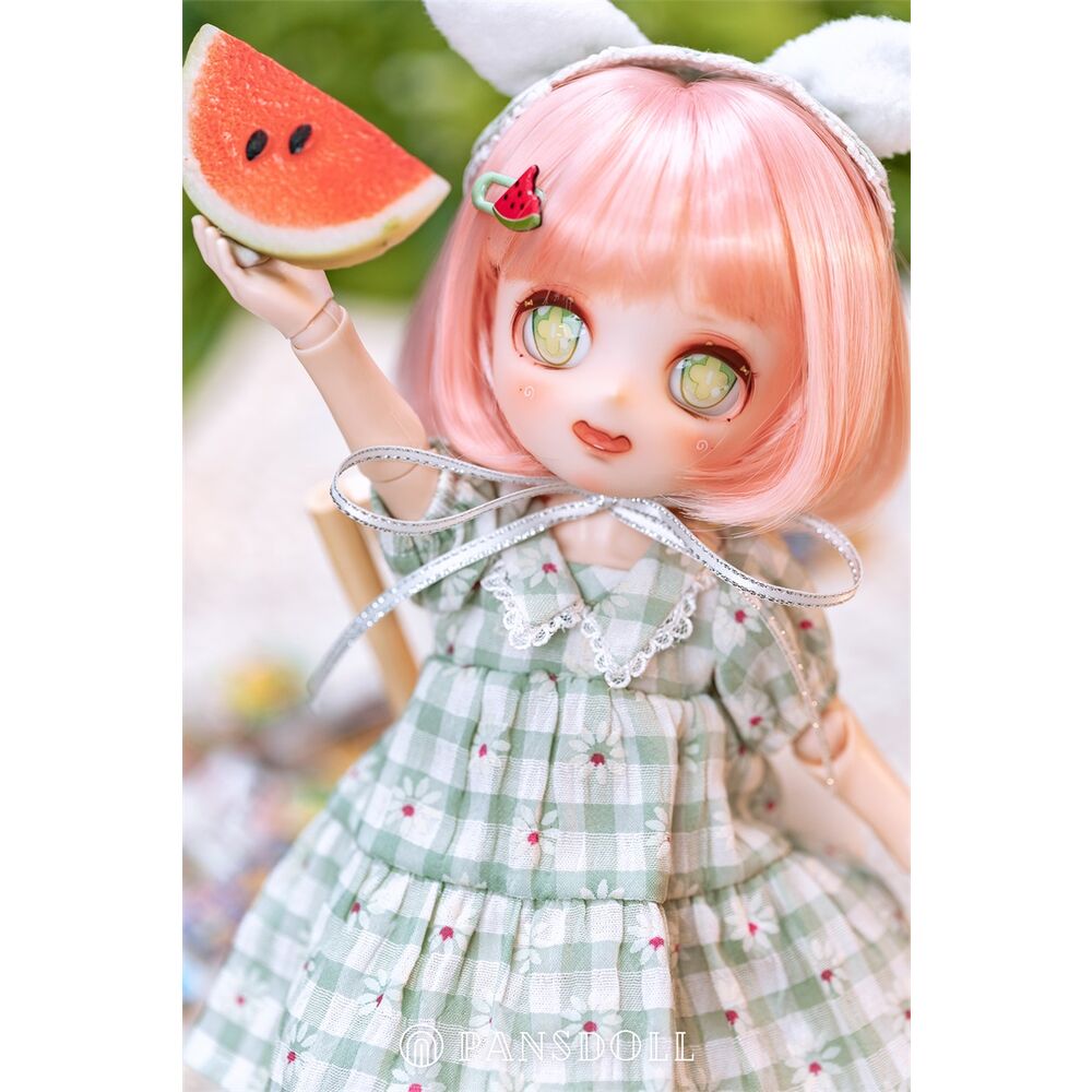 Pansdoll Candy House Series Paris Green Plaid Dress 1/6 Scale Doll