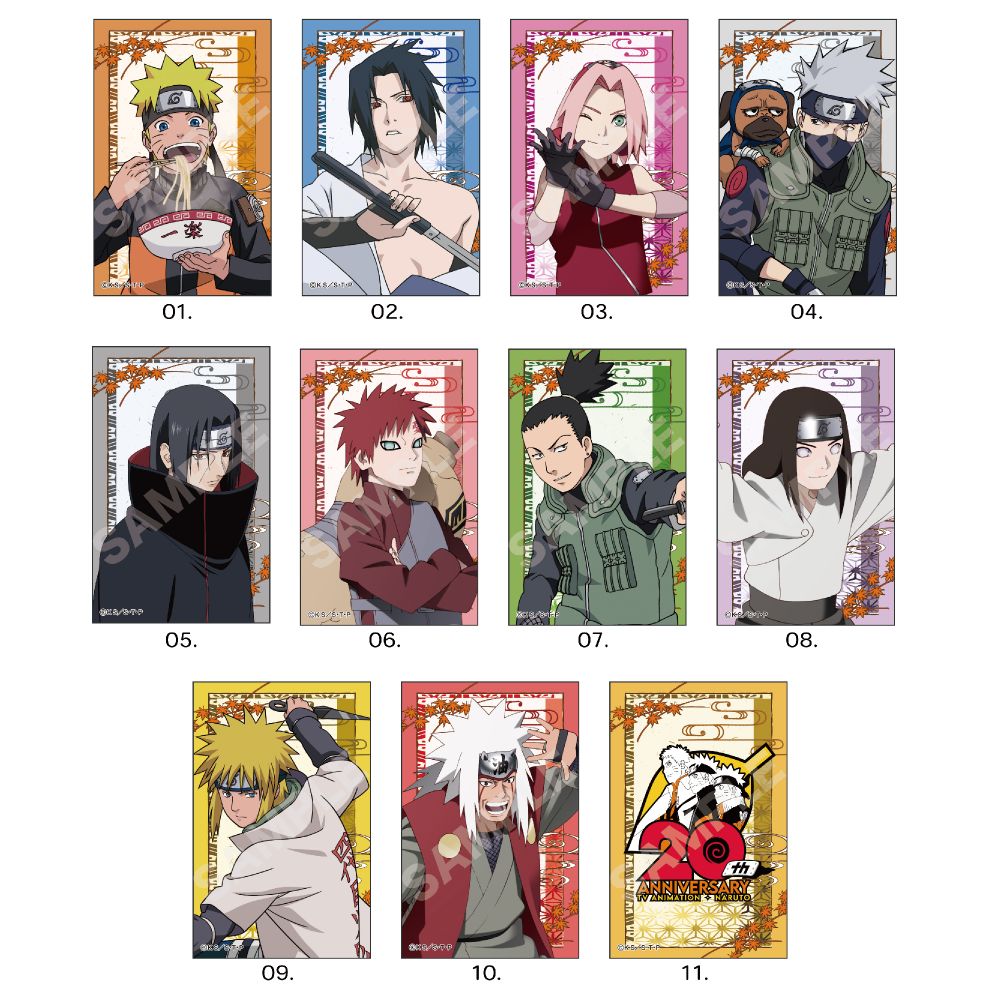 NARUTO -Shippuden- Satin Fabric Sticker 01 Vol. 1 (SET OF 11 PIECES ...