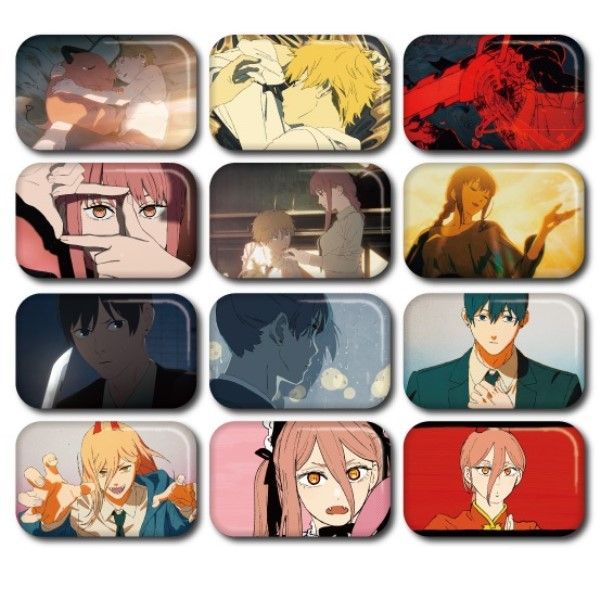 Chainsaw Man Marukaku Can Badge (SET OF 12 PIECES) チェンソーマン まるかくカンバッジ