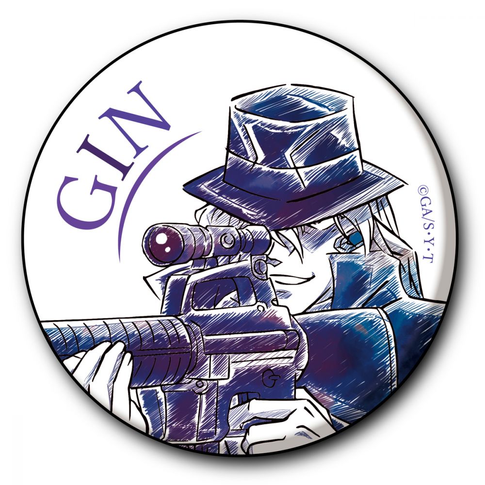 Case Closed (Detective Conan) Pencil Art Can Badge Collection Gin 名探偵