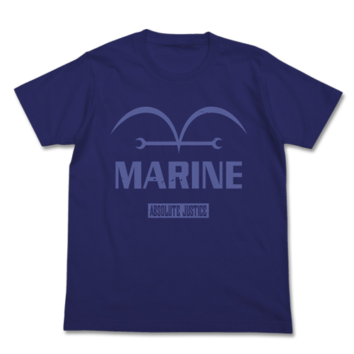 One Piece New World Marine T Shirt ﾜﾝﾋﾟｰｽ 新世界編海軍tｼｬﾂ ﾅｲﾄﾌﾞﾙｰ S Cospa T Shirt Sweat