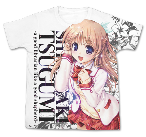 Daitoshokan No Hitsujikai Shirosaki Tsugumi Full Graphic T Shirt 大図書館の羊飼い 白崎つぐみﾌﾙｸﾞﾗﾌｨｯｸtｼｬﾂ ﾎﾜｲﾄ L Cospa T Shirt Sweat