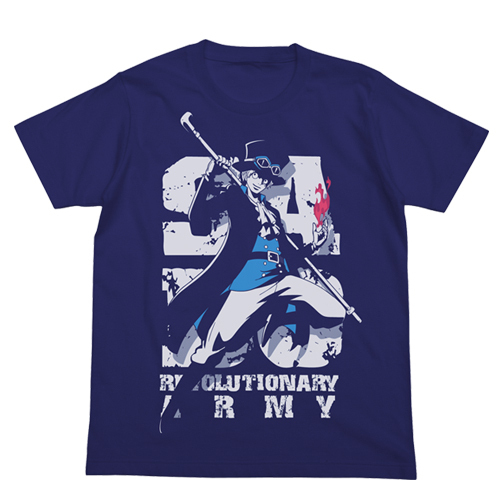 One Piece Revolutionary Army Sabo T Shirt ﾜﾝﾋﾟｰｽ 革命軍ｻﾎﾞtｼｬﾂ Night Blue S Cospa T Shirt Sweat