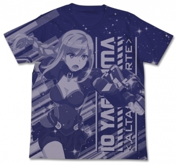 Schoolgirl Strikers Animation Channel Io Yaginuma All Print T Shirt ｽｸｰﾙｶﾞｰﾙｽﾄﾗｲｶｰｽﾞ 夜木沼伊緒ｵｰﾙﾌﾟﾘﾝﾄtｼｬﾂ Night Blue M Cospa T Shirt Sweat