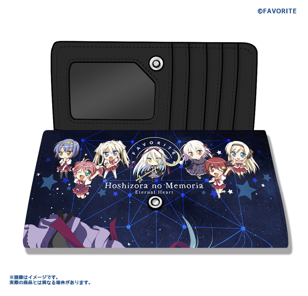 Hoshizora No Memoria Folding In Half Long Wallet Star Falling Night Sky Ver 星空のメモリア 二つ折りウォレット 星降る夜空ver Anime Goods Bags Accessories