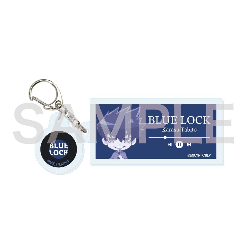 Acrylic Key Chain with Parts Blue Lock 22 Karasu Tabito Band