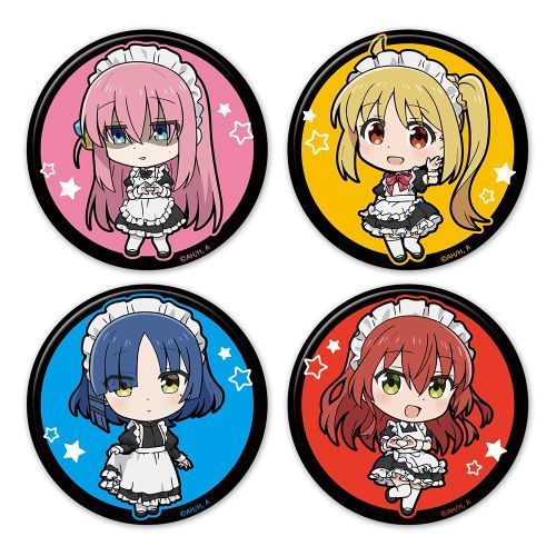 Bocchi the Rock! Can Badge 4-Piece Set - Hitori & Nijika & Ryo & Ikuyo Maid Ver.